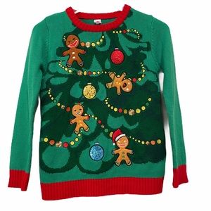 ☘️Total Girl Gingerbread Man Christmas sweater